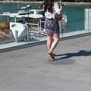 LOFT Black and White Floral Mini Skirt